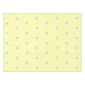 Retro Chic Yellow & Blue Polka Dots Pattern Spring テーブルクロス (正面(横))