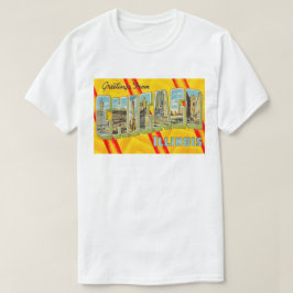 Retro Chicago Postcard T Shirt Tシャツ