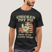 Retro Chicken T E Three Of My Favorite Things Funn Tシャツ (正面)