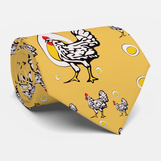 Retro Chickens ネクタイ (ロール)