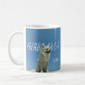 Retro Chihuahua Blue Sky Custom Dog Mom Mug コーヒーマグカップ (左)