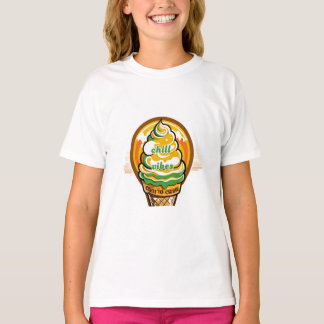 Retro Chill Vibes Ice Cream Sticker - Summer Sunbu Tシャツ
