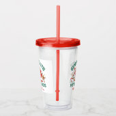Retro Chillin' With My Snowmies Christmas アクリルタンブラー (右)