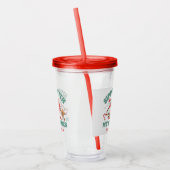 Retro Chillin' With My Snowmies Christmas アクリルタンブラー (左)