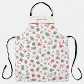 Retro Chillin' With My Snowmies Christmas エプロン (正面)