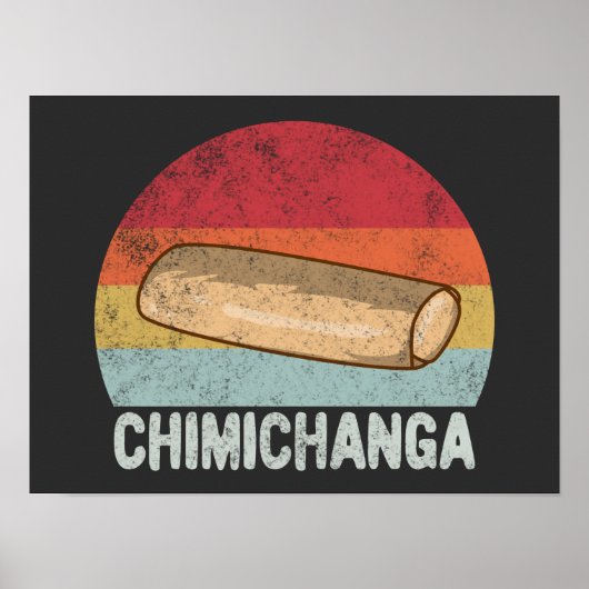 Retro Chimichanga Lovers Gift ポスター (正面)