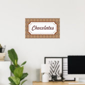 Retro Chocolates Sign Poster ポスター (ホームオフィス)
