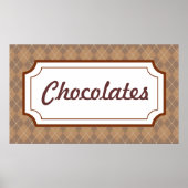 Retro Chocolates Sign Poster ポスター (正面)