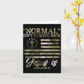 Retro Christian Normal Isnt Coming Back Jesus Redl カード (黄色い花)