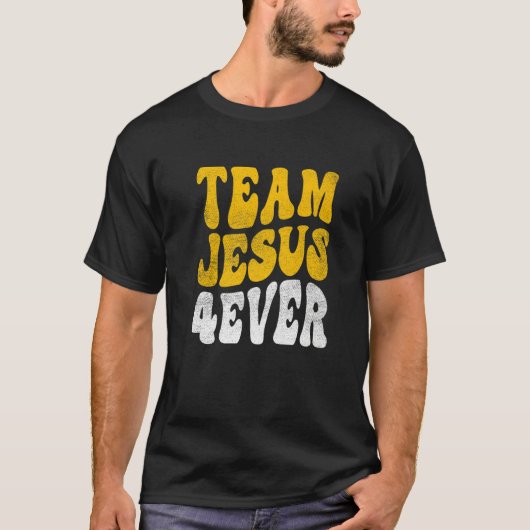 Retro Christianity Faith Christ Lord Savior Team J Tシャツ (正面)