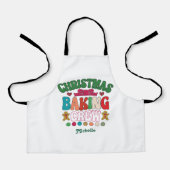 Retro Christmas Baking Crew Kids エプロン (正面)