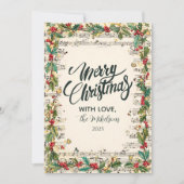 Retro Christmas Carolers Holiday シーズンカード (正面)