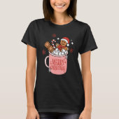 Retro Christmas Coffee Merry Christmas Gingerbread Tシャツ (正面)