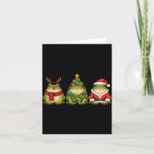 Retro Christmas Desert Rain Frog Santa Reindeer  カード (正面)