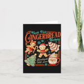 Retro Christmas Gingerbread Bakery North Le Cookie カード (正面)