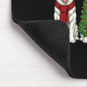 Retro Christmas Great Pyrenees Santa Reindeer Dog マウスパッド (コーナー)