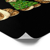 Retro Christmas Hognose Snake Santa Reindeer  ポスター (角)