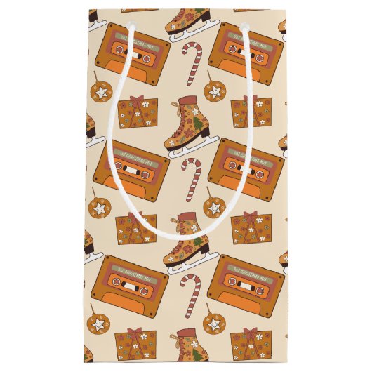 Retro Christmas Joy スモールペーパーバッグ (正面)