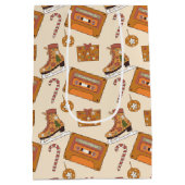 Retro Christmas Joy ミディアムペーパーバッグ (裏面)