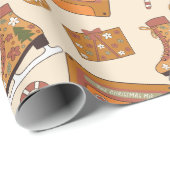 Retro Christmas Joy ラッピングペーパー (ロールコーナー)