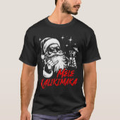 Retro Christmas Mele Kalikimaka Santa Shaka Hawaii Tシャツ (正面)