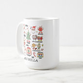 Retro Christmas Nostalgic Green And Red コーヒーマグカップ (正面左)