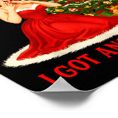 Retro Christmas Oops I Got Another Tree Funny Sayi ポスター (角)