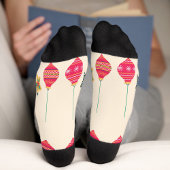 Retro Christmas Ornament Pattern Holiday Socks ソックス