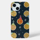 Retro Christmas Ornament Pattern Phone Case Case-Mate iPhoneケース (裏面)