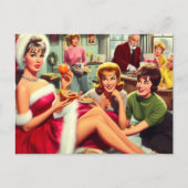 Retro Christmas Party ポストカード (正面)