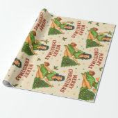 Retro Christmas Pin-Up Wrapping Paper ラッピングペーパー (アンロールド)