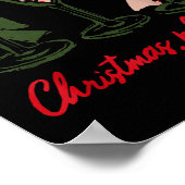 Retro Christmas Please Retro Festive Tail Coquette ポスター (角)