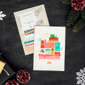 Retro Christmas Presents Xmas Ticket Gift Coupon
