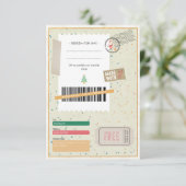 Retro Christmas Presents Xmas Ticket Gift Coupon (スタンド正面)