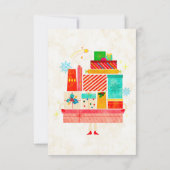 Retro Christmas Presents Xmas Ticket Gift Coupon (裏面)