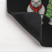 Retro Christmas Rhino Santa Reindeer Safari Animal マウスパッド (コーナー)