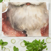 Retro Christmas Santa Claus キッチンタオル (折り畳み)