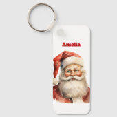 Retro Christmas Santa Claus キーホルダー (正面)