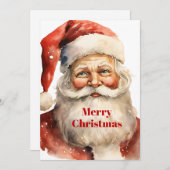 Retro Christmas Santa Claus シーズンカード (正面/裏面)