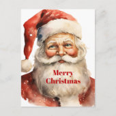 Retro Christmas Santa Claus シーズンポストカード (正面)