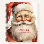 Retro Christmas Santa Claus ノートブック (正面)