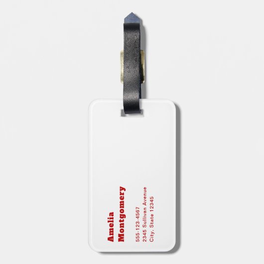 Retro Christmas Santa Claus ラゲッジタグ (裏面縦)