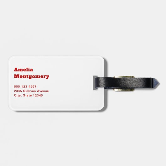 Retro Christmas Santa Claus ラゲッジタグ (裏面横)