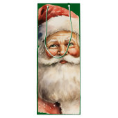  Retro Christmas Santa Claus ワインギフトバッグ (裏面)