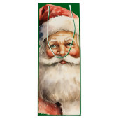  Retro Christmas Santa Claus ワインギフトバッグ (正面)