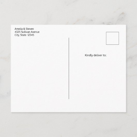 Retro Christmas Santa Claus 案内ポストカード (裏面)