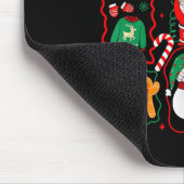 Retro Christmas Santa Claus Cocoa Xmas Tree Snowma マウスパッド (コーナー)