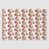 Retro Christmas Santa Claus Pattern 薄葉紙 (正面)