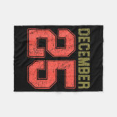 Retro Christmas Shirts Men Women December 25 Xmas  フリースブランケット (正面(横))