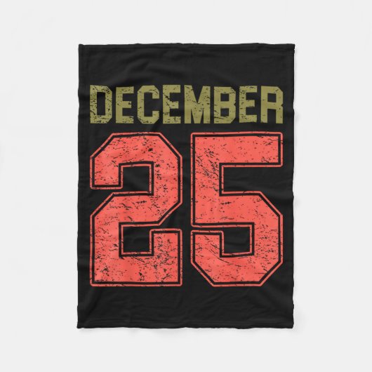 Retro Christmas Shirts Men Women December 25 Xmas  フリースブランケット (正面)